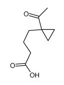 Cyclopropanebutanoic acid, 1-acetyl- (9CI) Structure