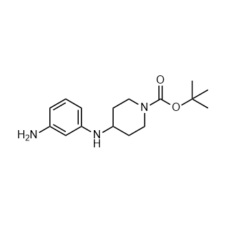 4-((3-氨基苯基)氨基)哌啶-1-羧酸叔丁酯结构式
