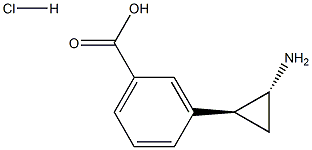 3-((1S,2R)-2-aminocyclopropyl)benzoic acid HCl Structure