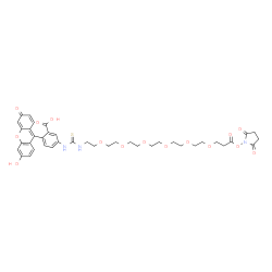 Fluorescein-PEG6-NHS ester结构式