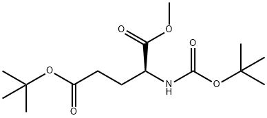 5-(叔丁基)1-甲基(叔丁氧羰基)-L-谷氨酸结构式