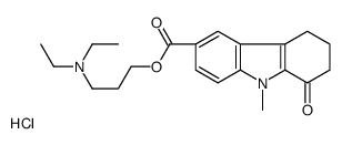 diethyl-[3-(9-methyl-8-oxo-6,7-dihydro-5H-carbazole-3-carbonyl)oxypropyl]azanium,chloride Structure