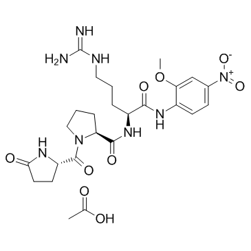 pGlu-Pro-Arg-MNA单乙酸酯结构式