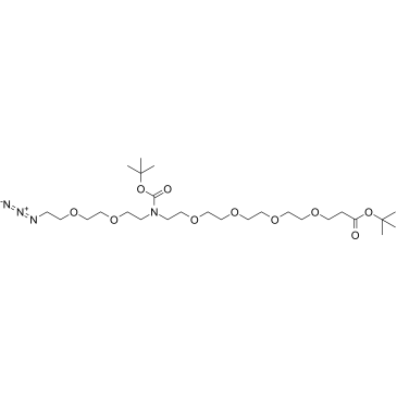 N-(Azido-PEG2)-N-Boc-PEG4-Boc结构式