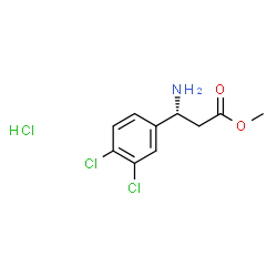 (R)-Methyl 3-amino-3-(3,4-dichlorophenyl)propanoate hydrochloride Structure