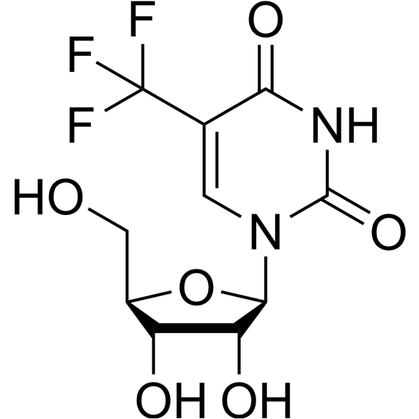 5-三氟甲基尿苷结构式