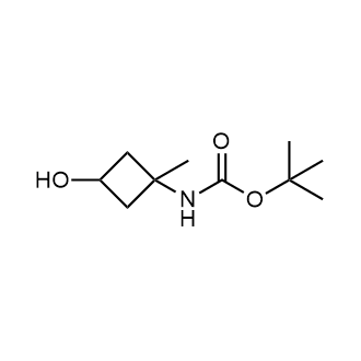 (3-羟基-1-甲基环丁基)氨基甲酸叔丁酯结构式