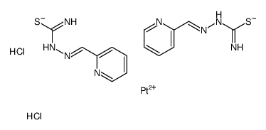 platinum(2+),[(Z)-pyridin-2-ylmethylideneamino]thiourea,dichloride Structure