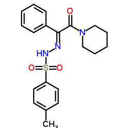 (E)-4-Methyl-N'-(2-oxo-1-phenyl-2-(piperidin-1-yl)ethylidene)benzenesulfonohydrazide Structure