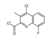4-chloro-8-fluoro-3-methylquinoline-2-carboxylate Structure