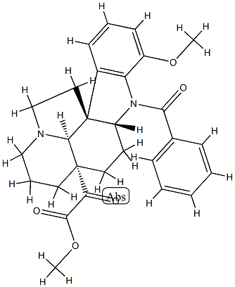 1-Benzoyl-20-oxo-17-methoxyaspidospermidin-21-oic acid methyl ester结构式