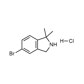 5-溴-1,1-二甲基-异二氢吲哚盐酸盐结构式