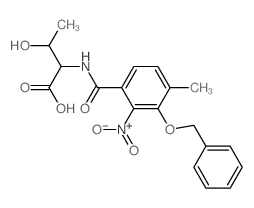 L-Threonine,N-[4-methyl-2-nitro-3-(phenylmethoxy)benzoyl]-结构式