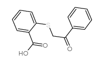 2-[(2-氧代-2-苯基乙基)硫代]苯甲酸结构式