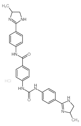 Benzamide,N-[4-(4,5-dihydro-5-methyl-1H-imidazol-2-yl)phenyl]-4-[[[[4-(4,5-dihydro-5-methyl-1H-imidazol-2-yl)phenyl]amino]carbonyl]amino]-,hydrochloride (1:2) Structure
