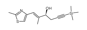 (S,E)-2-methyl-1-(2-methylthiazol-4-yl)-6-(trimethylsilyl)hex-1-en-5-yn-3-ol结构式