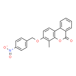 4-methyl-3-[(4-nitrophenyl)methoxy]benzo[c]chromen-6-one结构式
