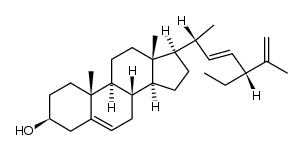 (24S)-24-ethylcholesta-5,22(E),25-trien-3β-ol结构式