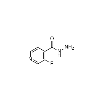 3-氟吡啶-4-甲酰肼结构式