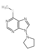 9H-Purine,6-(methylthio)-9-(1-pyrrolidinyl)-结构式
