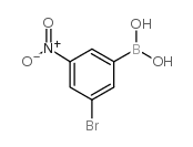 3-溴-5-硝基苯基硼酸结构式