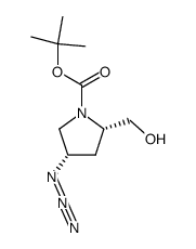 N-Boc-4S-azido-prolinol结构式