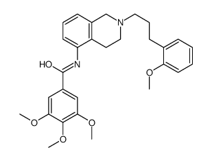 3,4,5-trimethoxy-N-[2-[3-(2-methoxyphenyl)propyl]-3,4-dihydro-1H-isoquinolin-5-yl]benzamide Structure