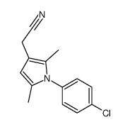 1-(4-氯苯基)-2,5-二甲基-1H-吡咯-3-基]乙腈结构式
