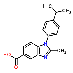 1-(4-Isopropylphenyl)-2-methyl-1H-benzimidazole-5-carboxylic acid Structure