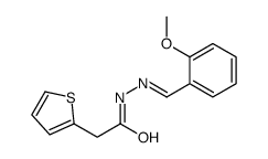 N-[(2-methoxyphenyl)methylideneamino]-2-thiophen-2-ylacetamide结构式
