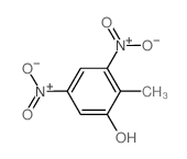 Phenol,2-methyl-3,5-dinitro- Structure