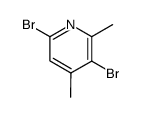 3,6-二溴-2,4-二甲基吡啶结构式