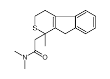 N,N-dimethyl-2-(1-methyl-4,9-dihydro-3H-indeno[2,1-c]thiopyran-1-yl)acetamide结构式