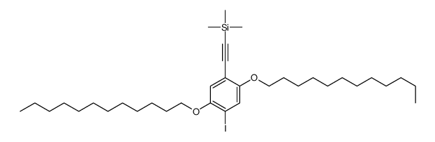 2-(2,5-didodecoxy-4-iodophenyl)ethynyl-trimethylsilane结构式