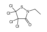 4,4,5,5-tetrachloro-2-ethyl-1,2-thiazolidin-3-one结构式