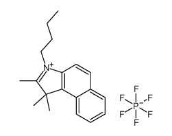 3-丁基-1,1,2-三甲基-1H-苯并[E]吲哚六氟磷酸盐结构式