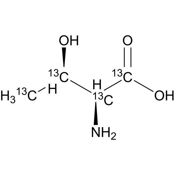 L-苏氨酸-13C4结构式