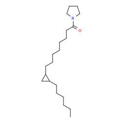 1-[8-(2-Hexylcyclopropyl)octanoyl]pyrrolidine结构式