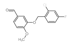 3-[(2-氯-4-氟苄基)氧基]-4-甲氧基苯甲醛结构式