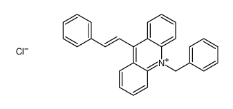 10-benzyl-9-(2-phenylethenyl)acridin-10-ium,chloride Structure