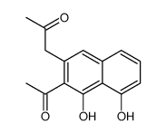 1-(3-acetyl-4,5-dihydroxynaphthalen-2-yl)propan-2-one结构式