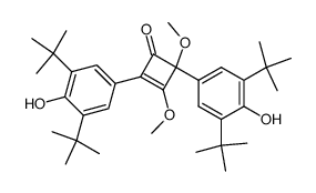 2,4-Bis-(3,5-di-tert-butyl-4-hydroxy-phenyl)-3,4-dimethoxy-cyclobut-2-enone Structure