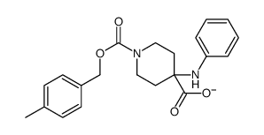 4-anilino-1-[(4-methylphenyl)methoxycarbonyl]piperidine-4-carboxylate Structure
