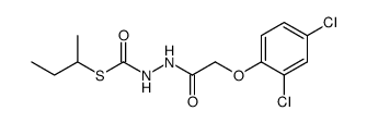 N'-[2-(2,4-Dichloro-phenoxy)-acetyl]-hydrazinecarbothioic acid S-sec-butyl ester结构式