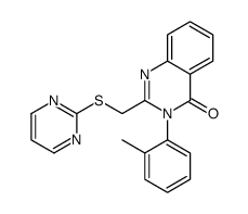 3-(2-methylphenyl)-2-(pyrimidin-2-ylsulfanylmethyl)quinazolin-4-one结构式