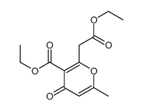 ethyl 2-(2-ethoxy-2-oxoethyl)-6-methyl-4-oxopyran-3-carboxylate结构式