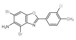 4,6-dibromo-2-(3-chloro-4-methylphenyl)-1,3-benzoxazol-5-amine Structure