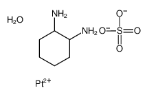 cyclohexane-1,2-diamine,platinum(2+),sulfate,hydrate Structure