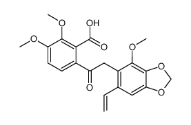 2,3-dimethoxy-6-[(4-methoxy-6-vinyl-benzo[1,3]dioxol-5-yl)-acetyl]-benzoic acid Structure