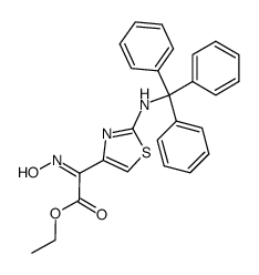 (Z)-ethyl 2-(hydroxyimino)-2-(2-(tritylamino)thiazol-4-yl)acetate Structure